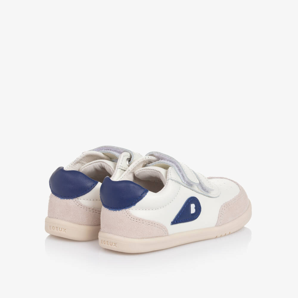 Bobux IWalk-Boys Navy & White Leather Sneakers | Childrensalon Outlet