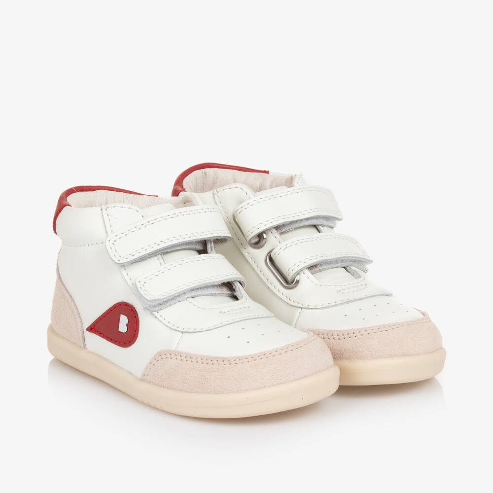 Bobux IWalk-Boys Pristine Leather High-Tops | Childrensalon Outlet