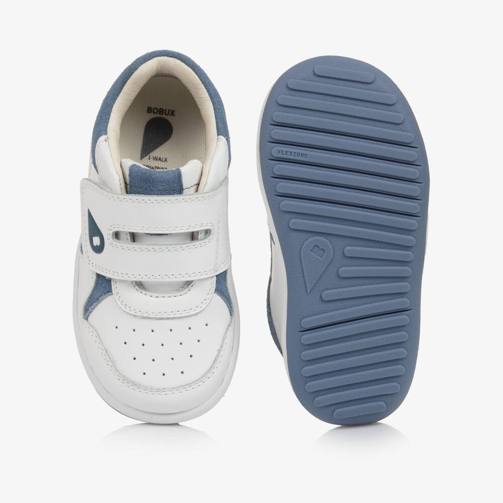 Bobux IWalk-Boys Sleek Velcro Leather Sneakers | Childrensalon Outlet