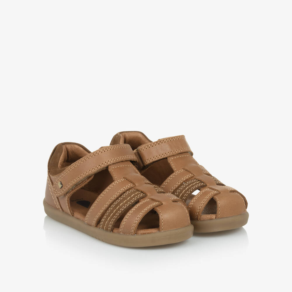 Bobux IWalk-Boys Velcro Leather Adventure Sandals | Childrensalon Outlet