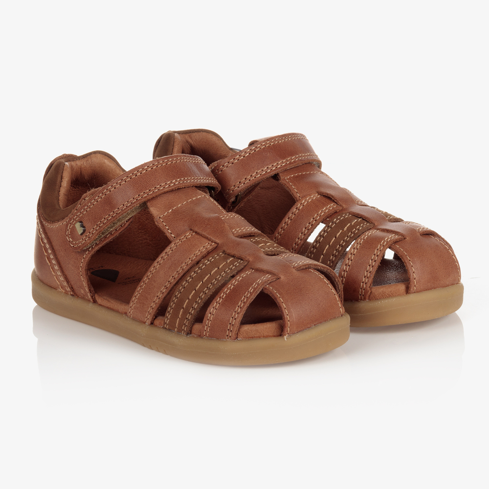 Bobux IWalk - Brown Leather Sandals | Childrensalon