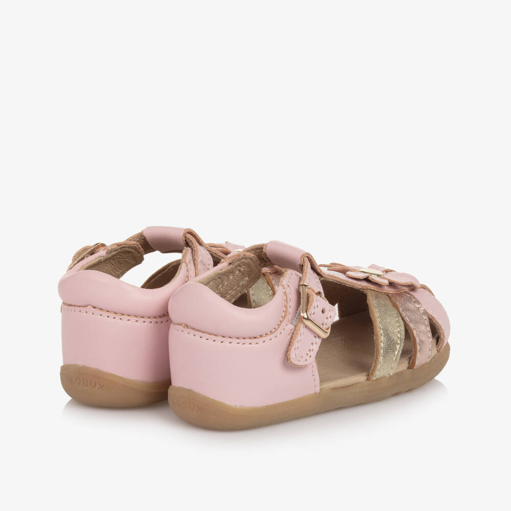 Bobux Step Up-Girls Blossom Pink Leather Walkers | Childrensalon Outlet