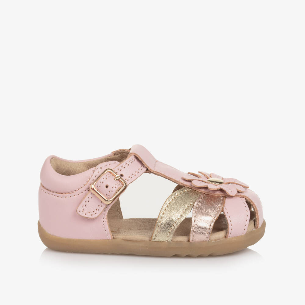Bobux Step Up-Girls Blossom Pink Leather Walkers | Childrensalon Outlet