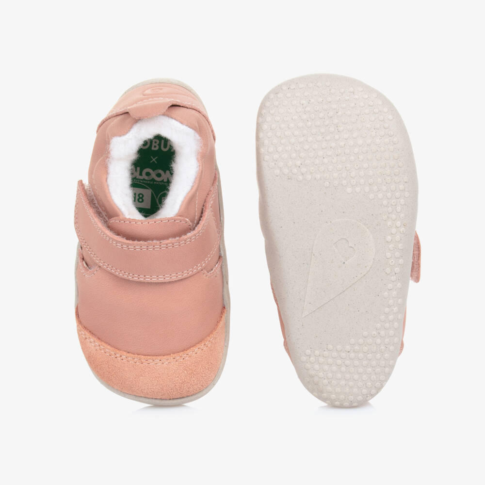 Bobux Xplorer-Girls Blush Leather Toddler Booties | Childrensalon Outlet
