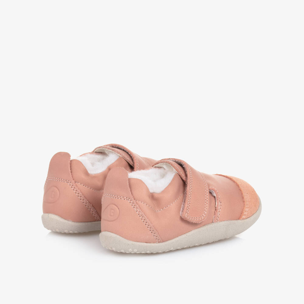 Bobux Xplorer-Girls Blush Leather Toddler Booties | Childrensalon Outlet