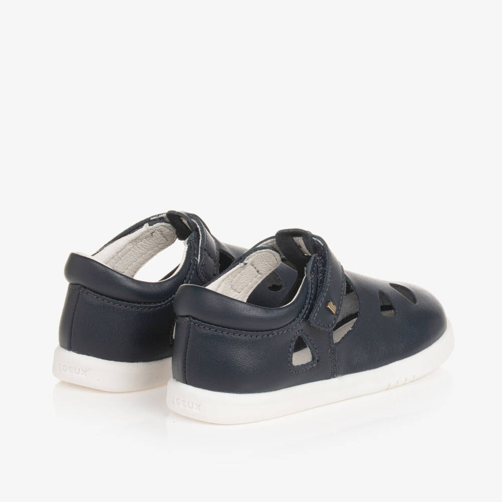 Bobux IWalk-Girls Elegant Navy Leather Sandals | Childrensalon Outlet