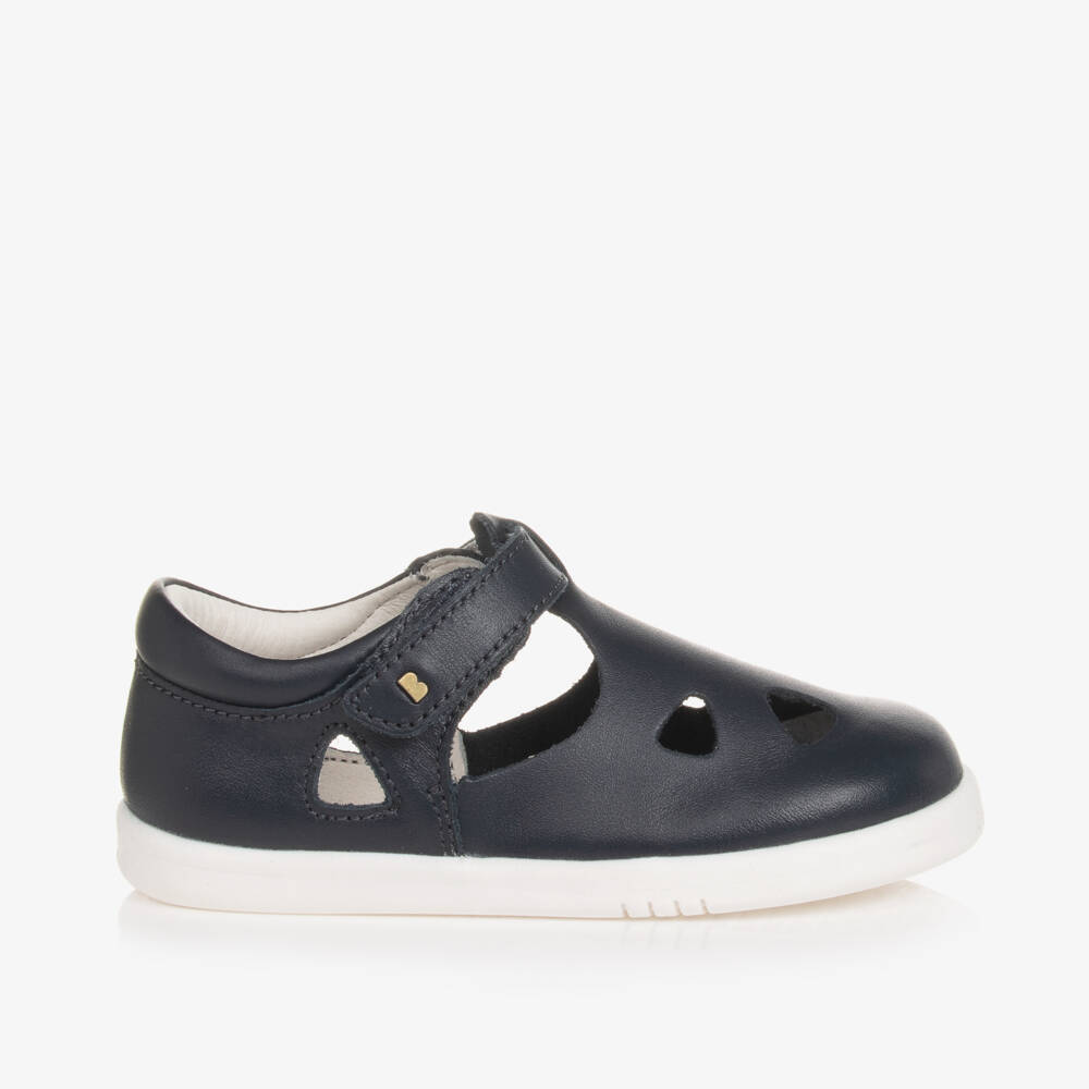 Bobux IWalk-Girls Elegant Navy Leather Sandals | Childrensalon Outlet