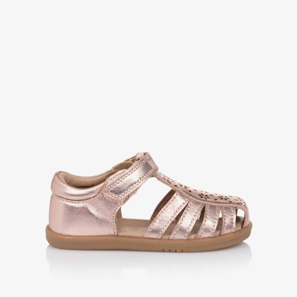 Bobux IWalk-Girls' Glimmering Leather Strap Sandals | Childrensalon Outlet