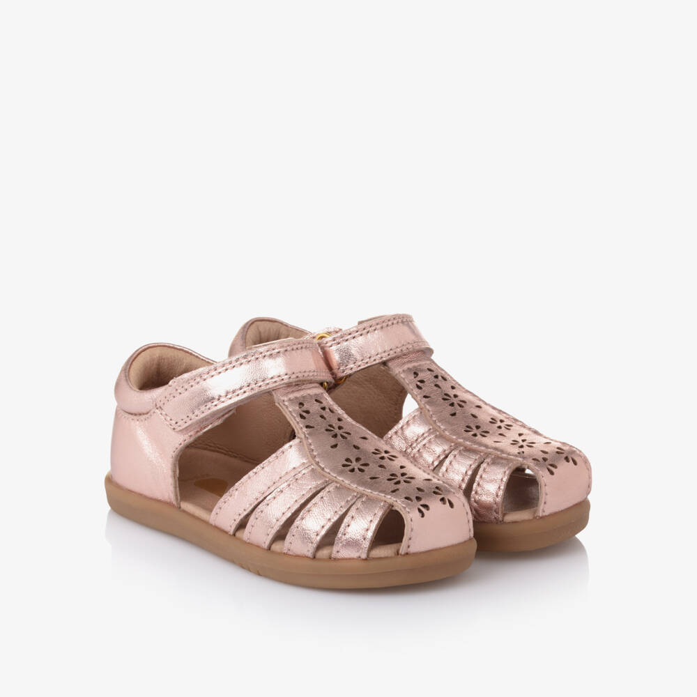 Bobux IWalk-Girls' Glimmering Leather Strap Sandals | Childrensalon Outlet