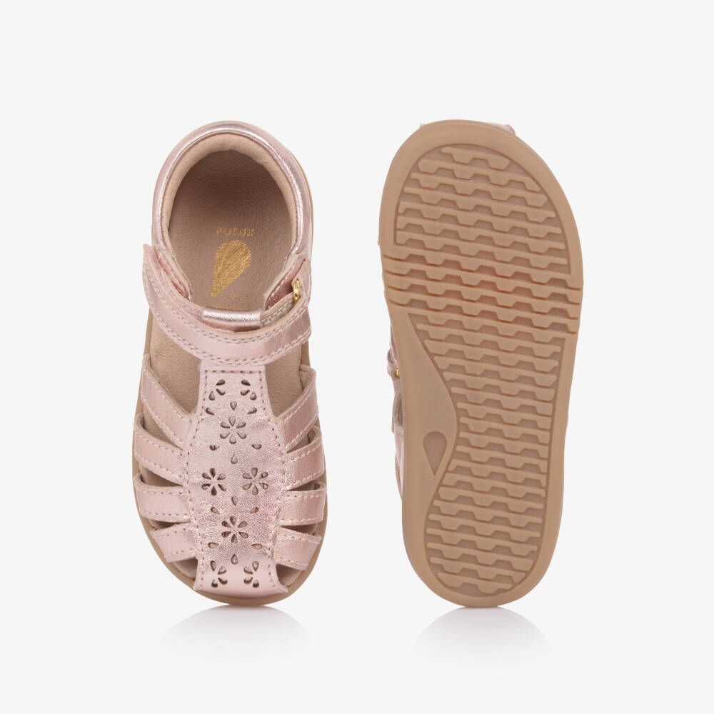 Bobux IWalk-Girls' Glimmering Leather Strap Sandals | Childrensalon Outlet