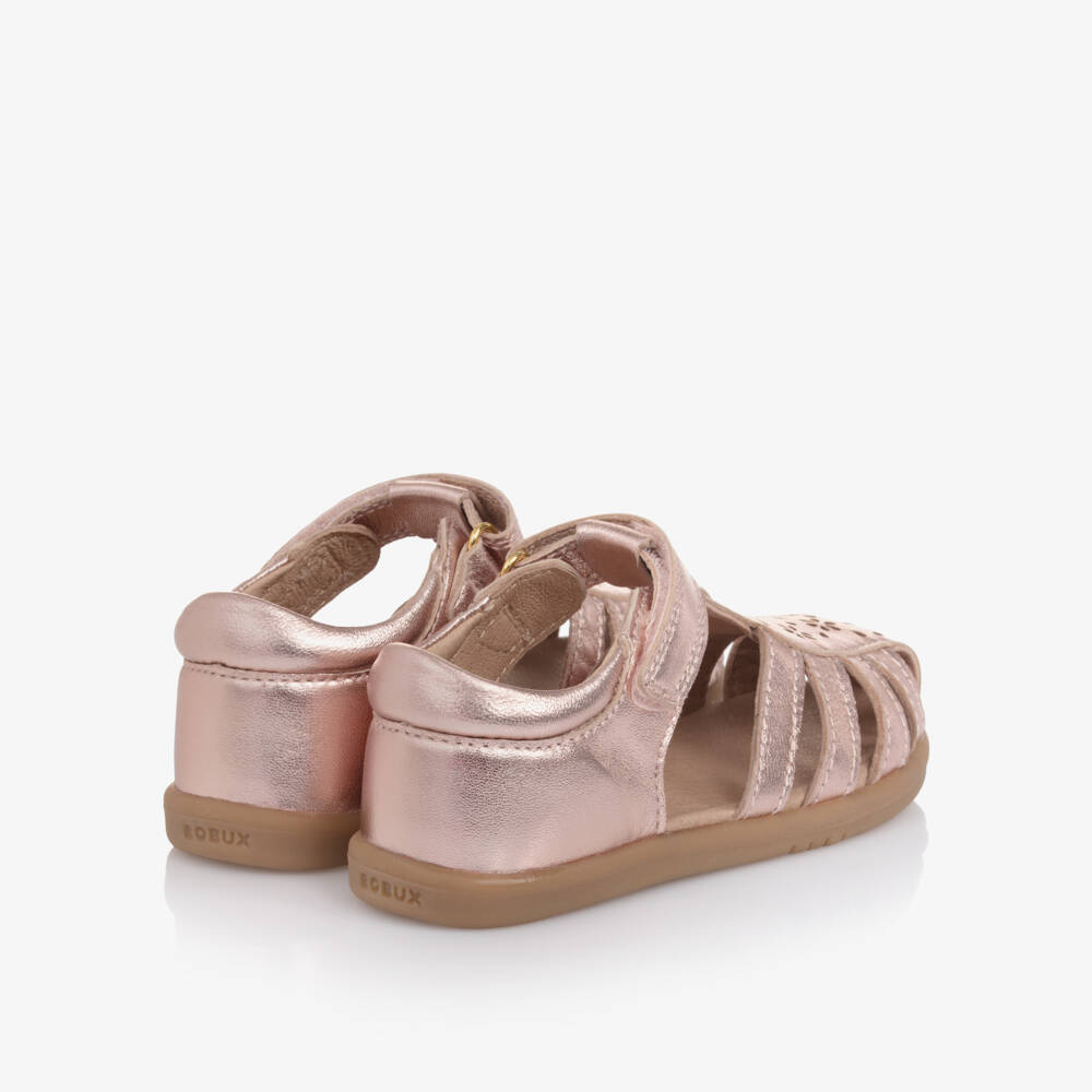 Bobux IWalk-Girls' Glimmering Leather Strap Sandals | Childrensalon Outlet