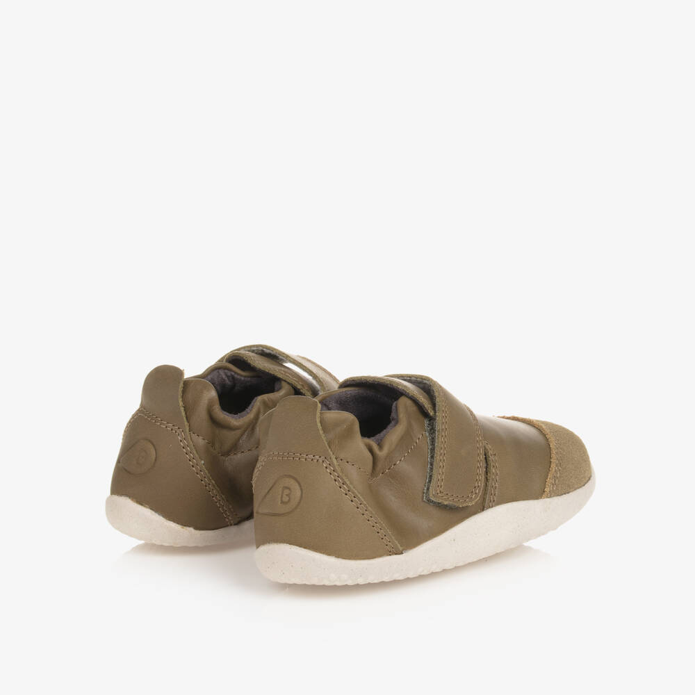 Bobux Xplorer-Girls Olive Leather Start Shoes | Childrensalon Outlet