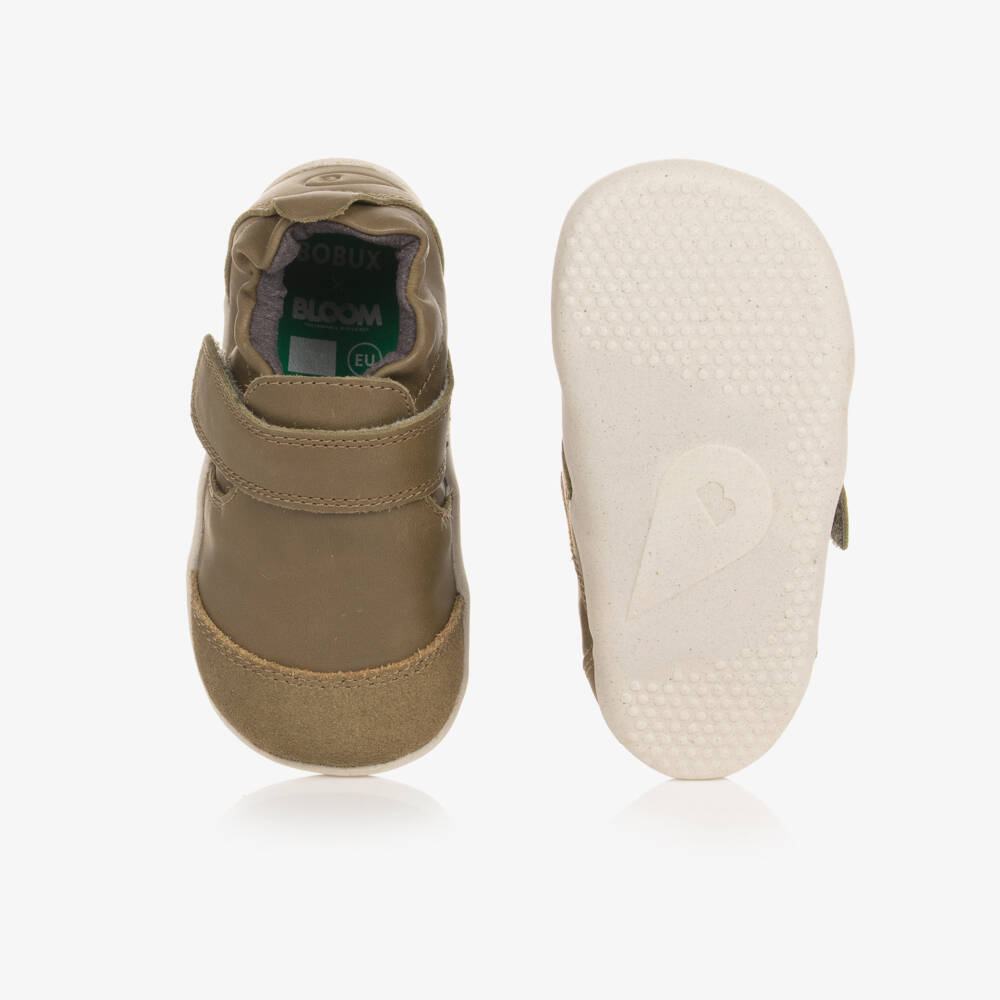 Bobux Xplorer-Girls Olive Leather Start Shoes | Childrensalon Outlet
