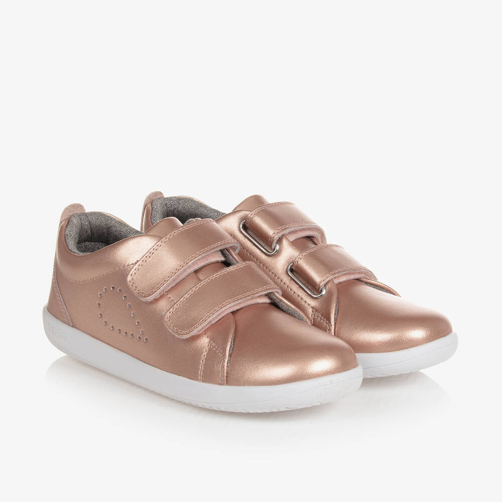 Bobux Kid + - Rosa Ledersneakers im Metallic-Look | Childrensalon