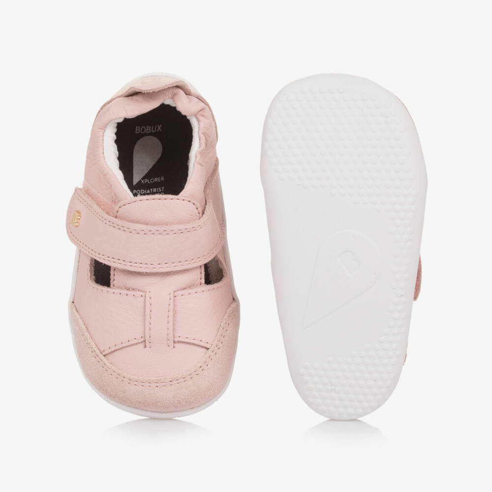 Bobux Xplorer-Girls Rosy Leather Early Walkers | Childrensalon Outlet