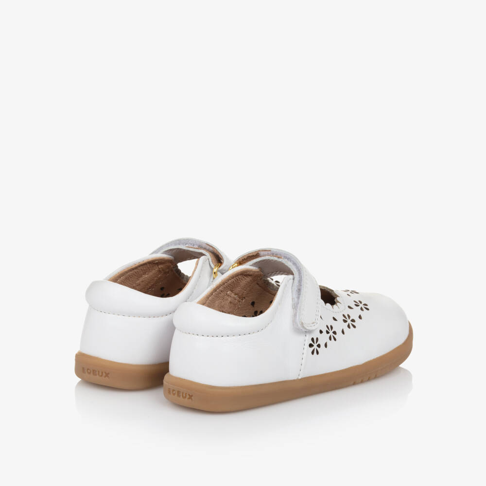 Bobux IWalk-Girls Scalloped Leather Velcro Mary Janes | Childrensalon Outlet