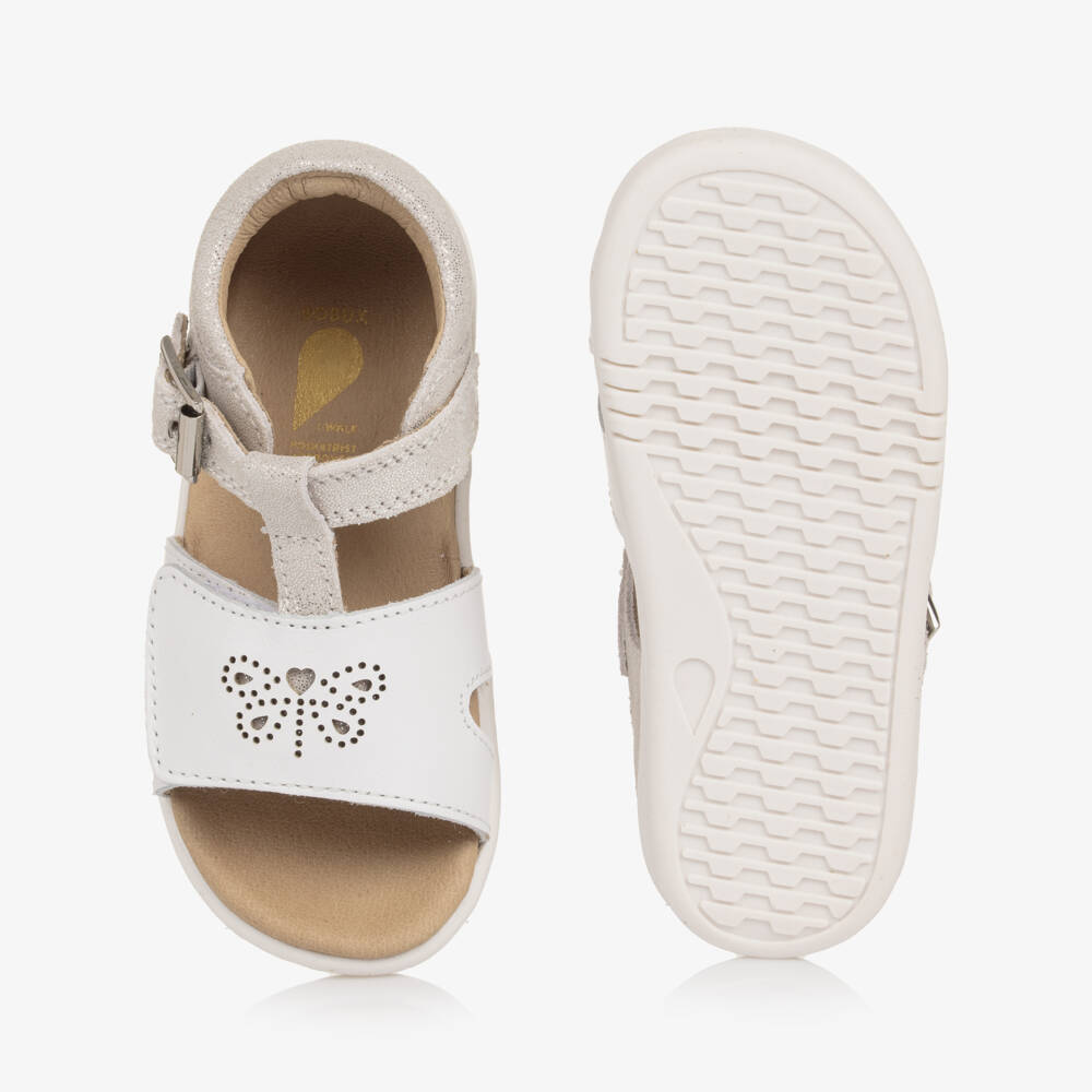 Bobux IWalk-Girls Shimmering Leather Butterfly Sandals | Childrensalon Outlet