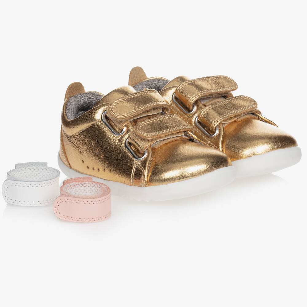 Bobux Step Up - Goldene Switch Leder-Sneaker | Childrensalon