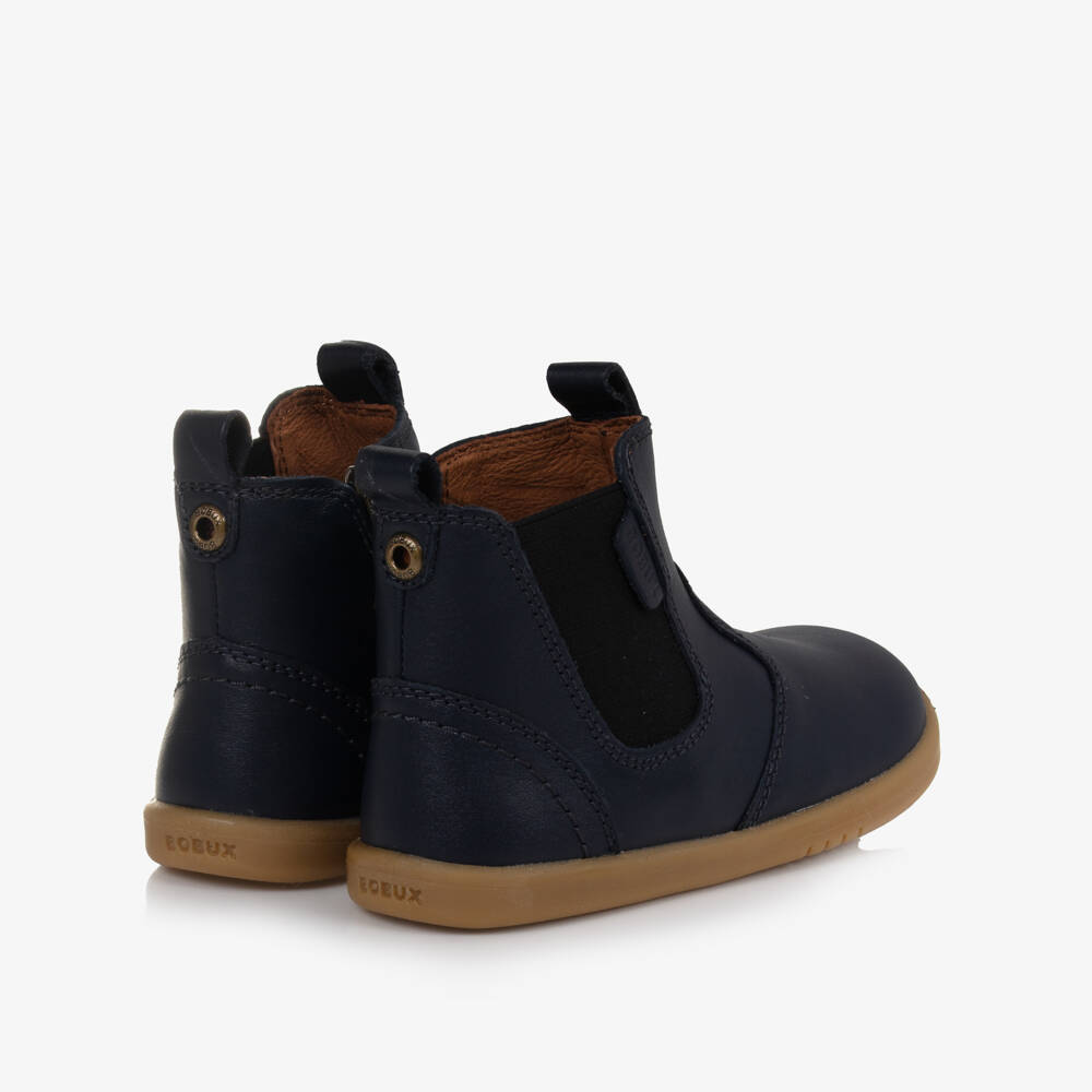 Bobux ЯИду-Кожаные синие ботинки для щиколотки | Childrensalon Outlet