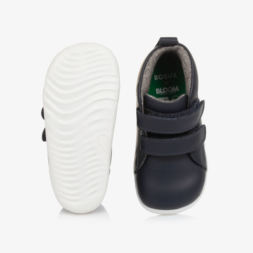 Bobux Step Up-Navy Blue Leather Step Up First Walkers | Childrensalon Outlet