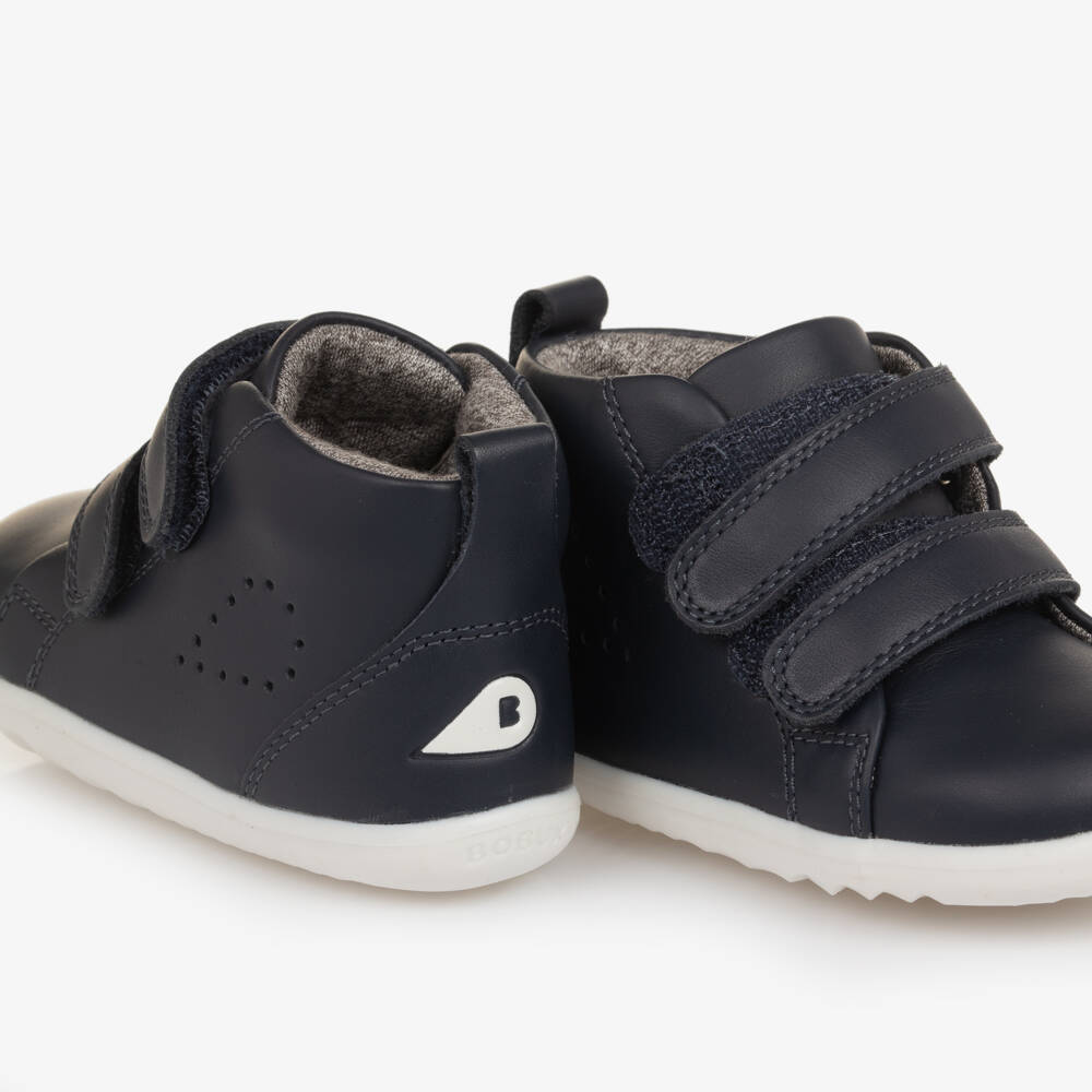 Bobux Step Up-Navy Blue Leather Step Up First Walkers | Childrensalon Outlet