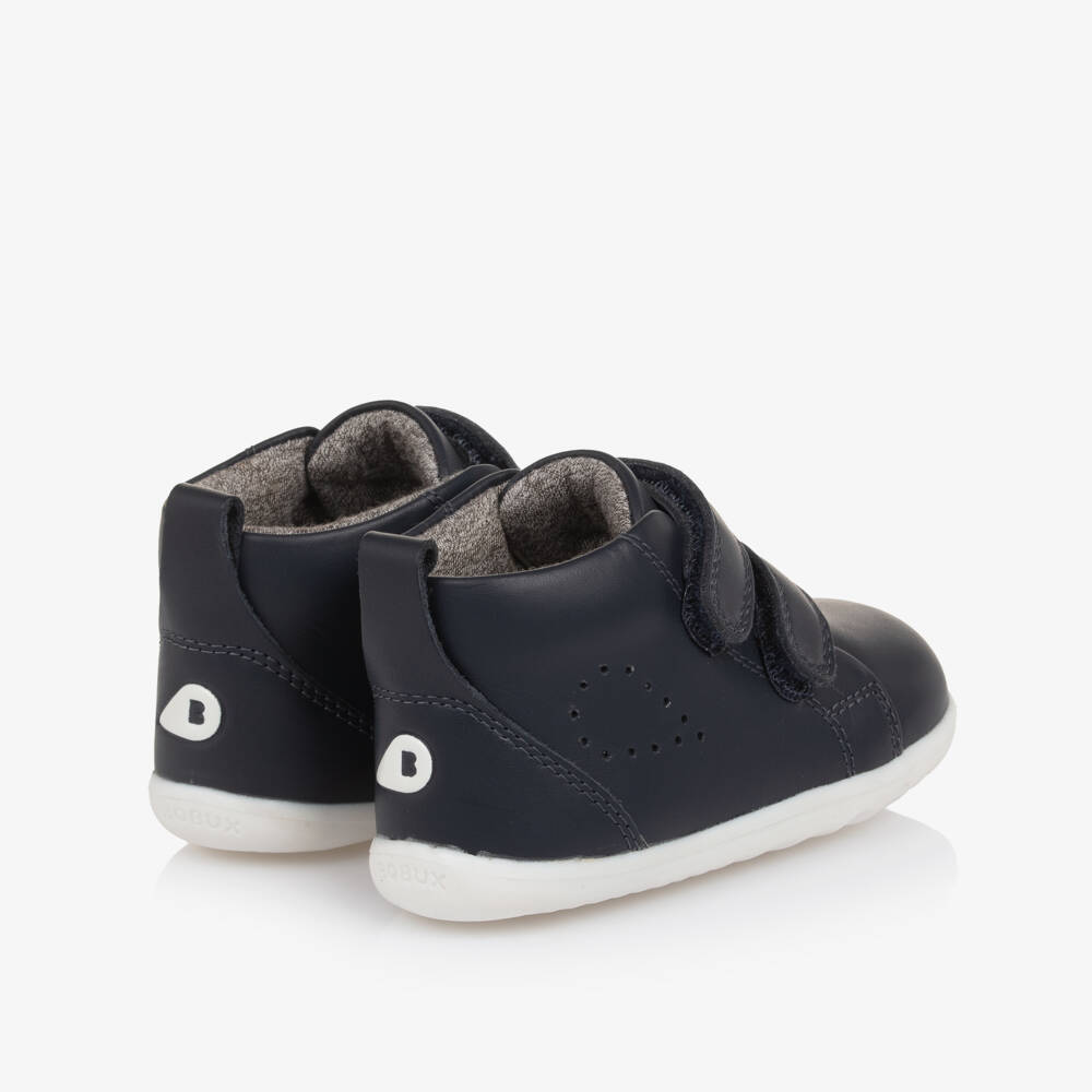 Bobux Step Up-Navy Blue Leather Step Up First Walkers | Childrensalon Outlet