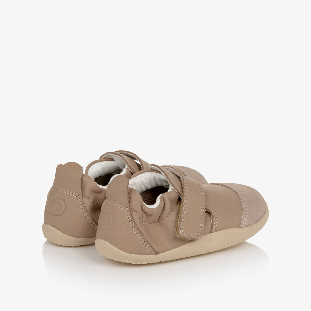 Bobux Xplorer-Sand Beige Leather First Walker Shoes | Childrensalon Outlet