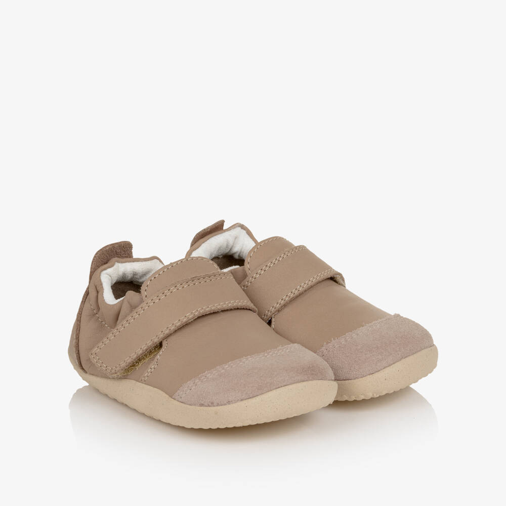 Bobux Xplorer-Sand Beige Leather First Walker Shoes | Childrensalon Outlet