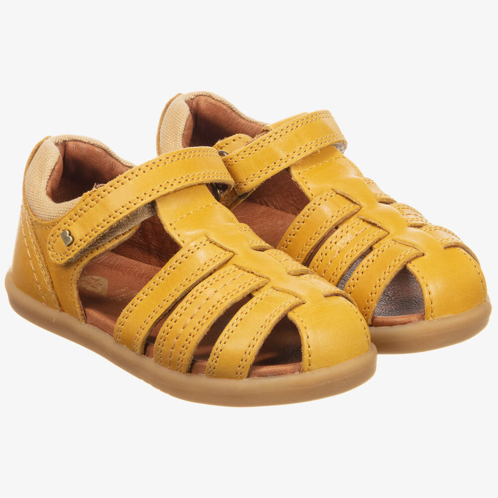Bobux IWalk - Yellow Leather Sandals | Childrensalon