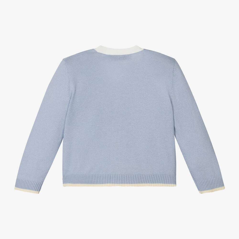 Bonpoint Baby Boys Blue Cotton Cardigan