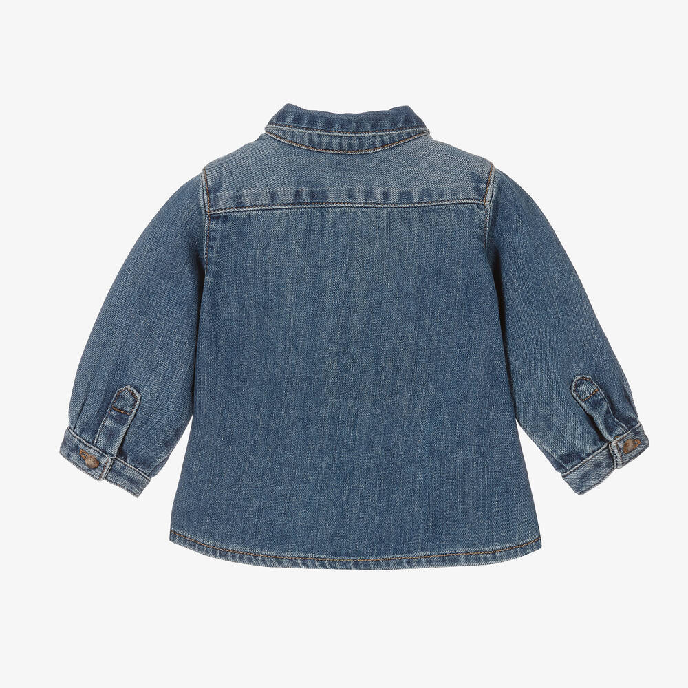 Bonpoint-Baby Boys Blue Denim Shirt | Childrensalon Outlet