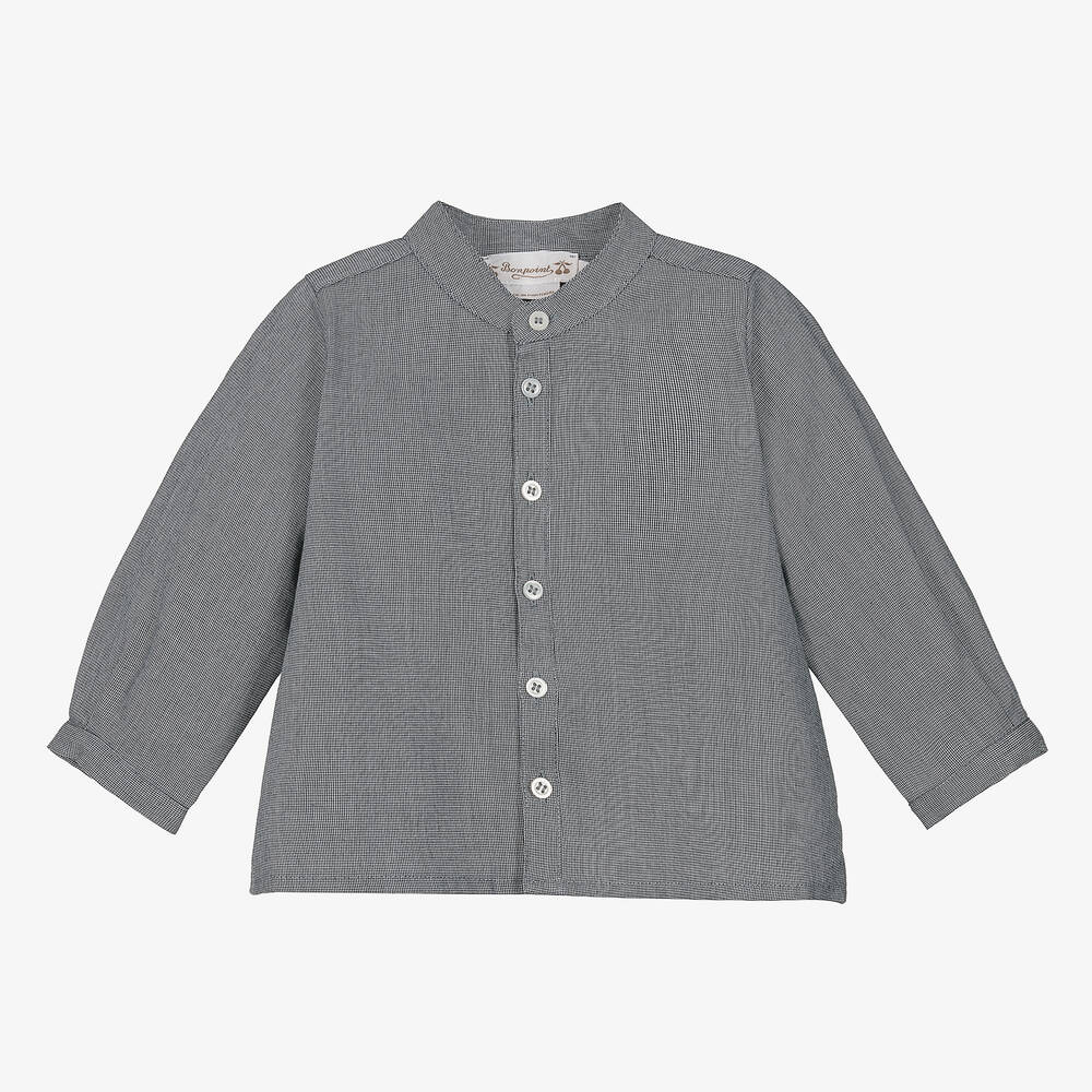 Bonpoint - Chemise grise en coton bébé garçon | Childrensalon