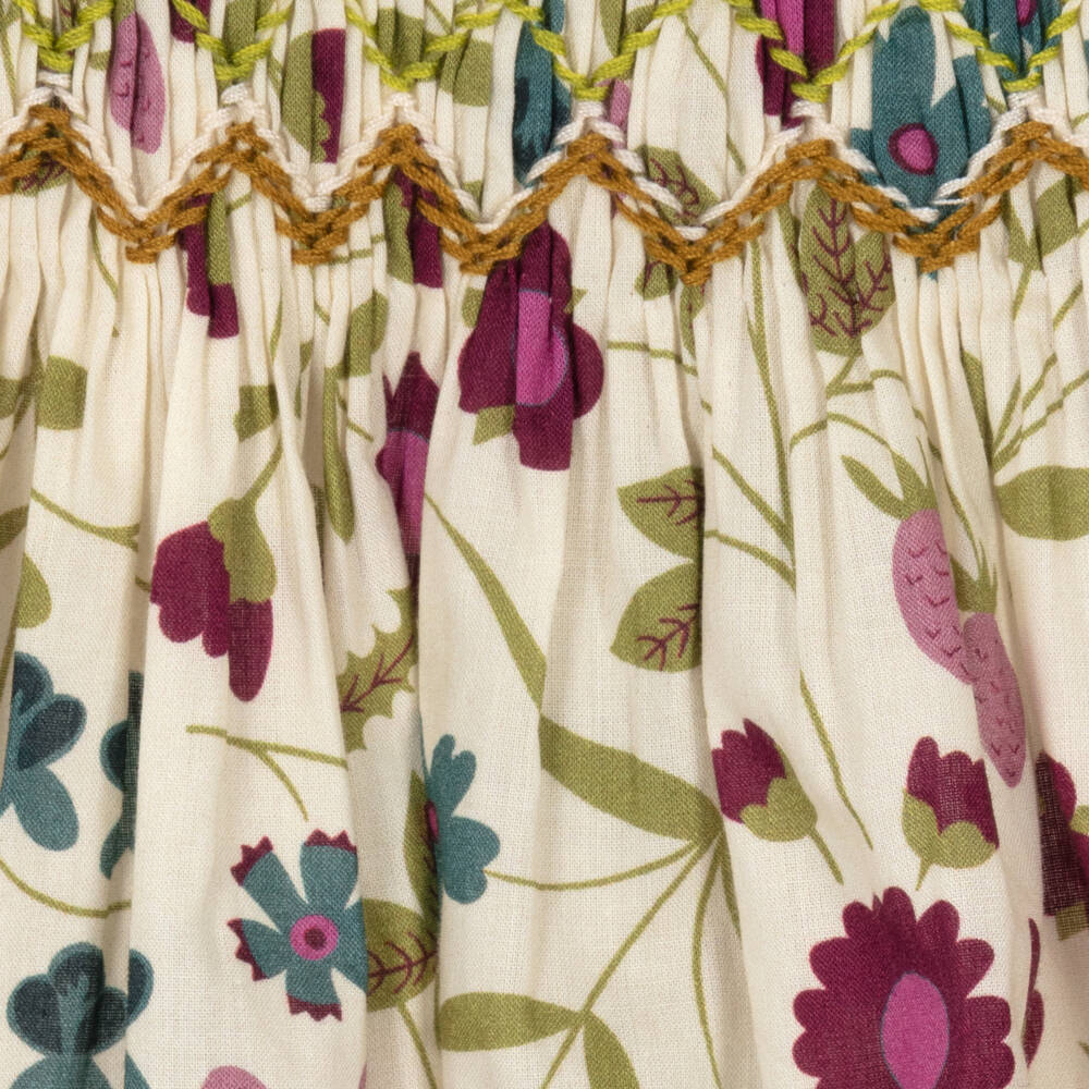 Bonpoint-Кремовое платье с принтом Liberty | Childrensalon Outlet