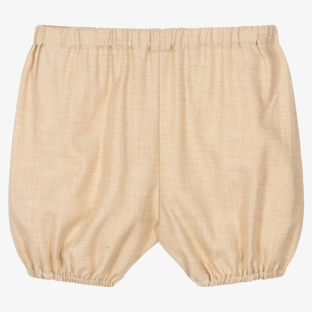 Bonpoint - Beige Baumwoll-Rüschenhose | Childrensalon