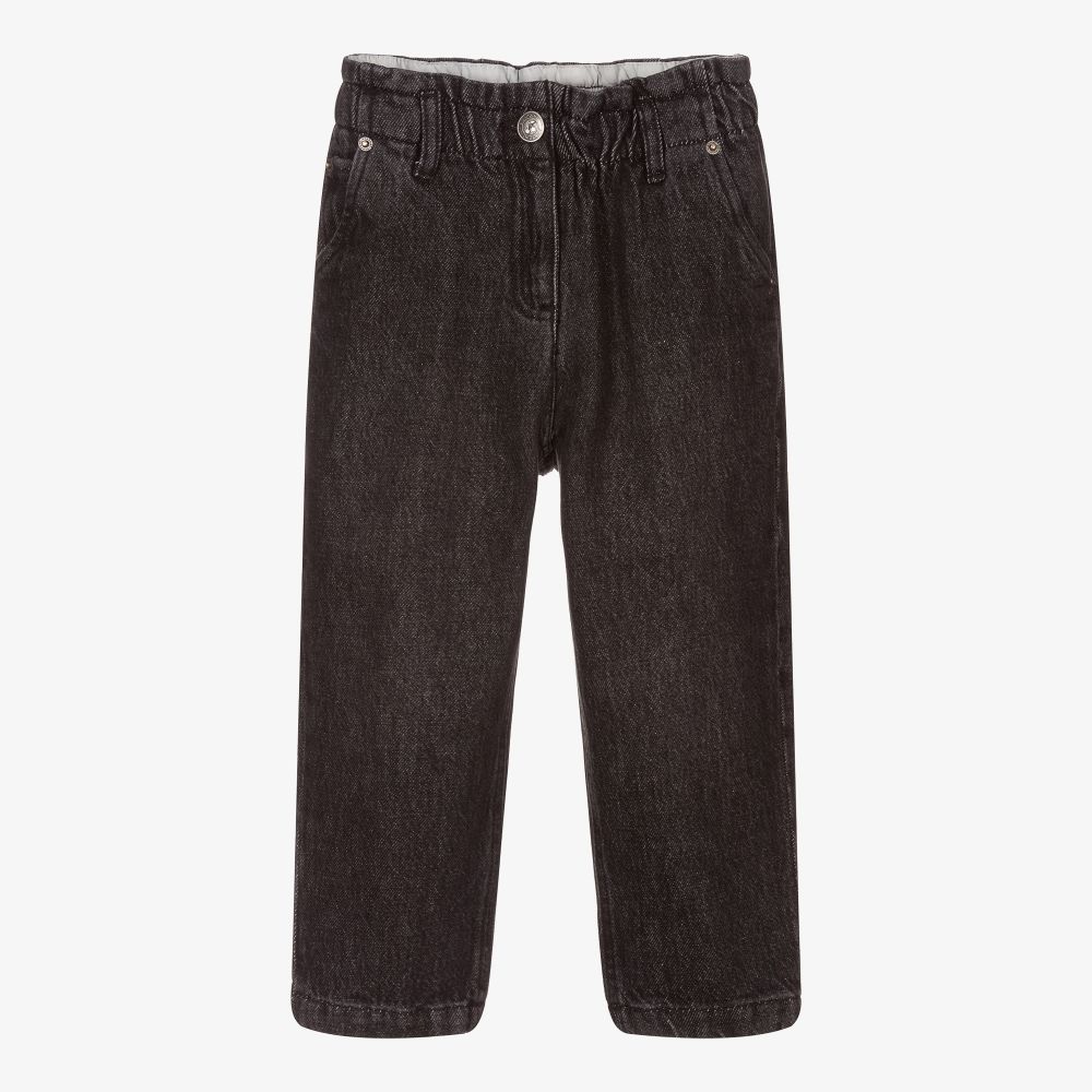 Bonpoint - Schwarze Mom-Cut-Jeans | Childrensalon
