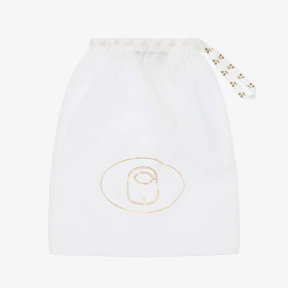 Bonpoint-Blue & Ivory Cotton Bib Trio | Childrensalon Outlet