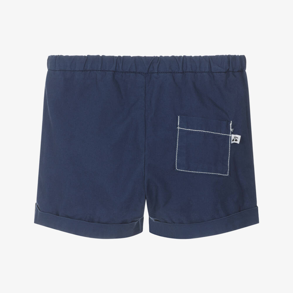 Bonpoint-Boys Azure Poplin Shorts | Childrensalon Outlet