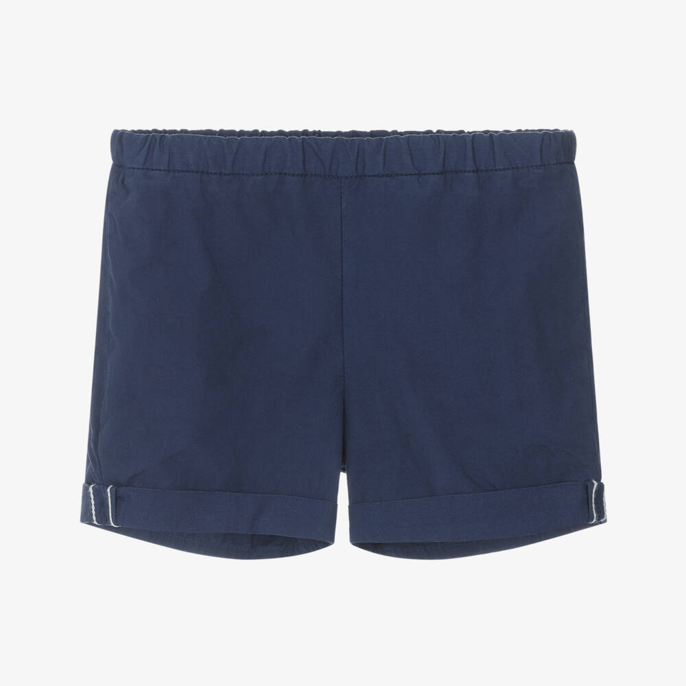 Bonpoint-Boys Azure Poplin Shorts | Childrensalon Outlet