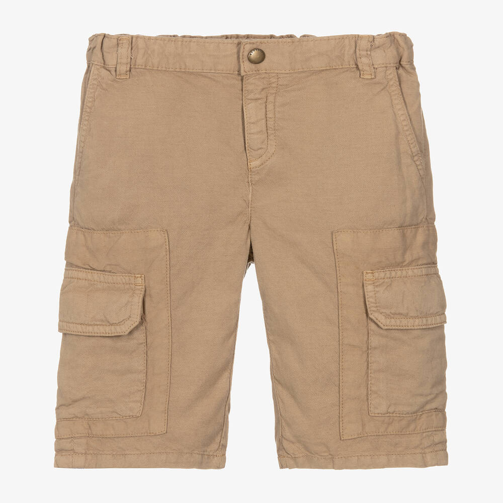 Bonpoint-Boys Beige Lyocell Cargo Shorts | Childrensalon Outlet