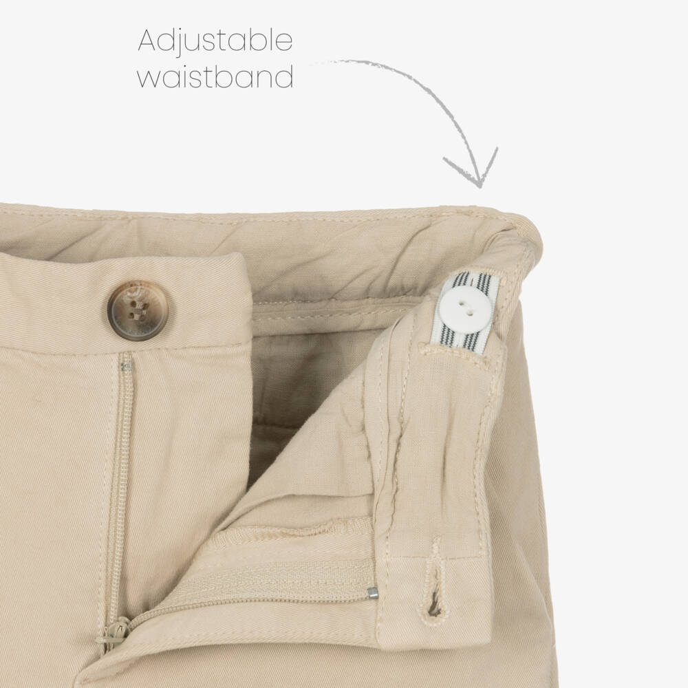 Bonpoint-Boys Beige Twill Cotton Trousers | Childrensalon Outlet