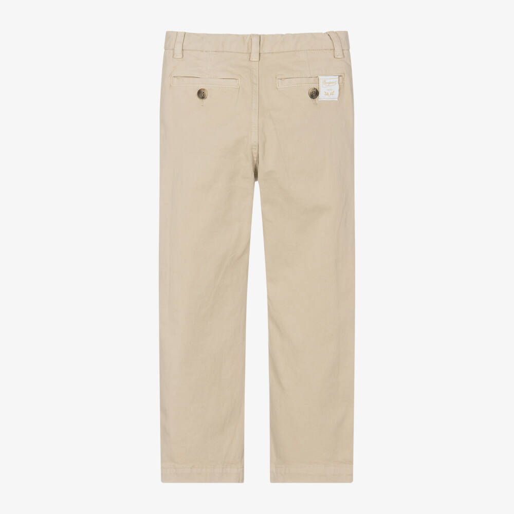 Bonpoint-Boys Beige Twill Cotton Trousers | Childrensalon Outlet