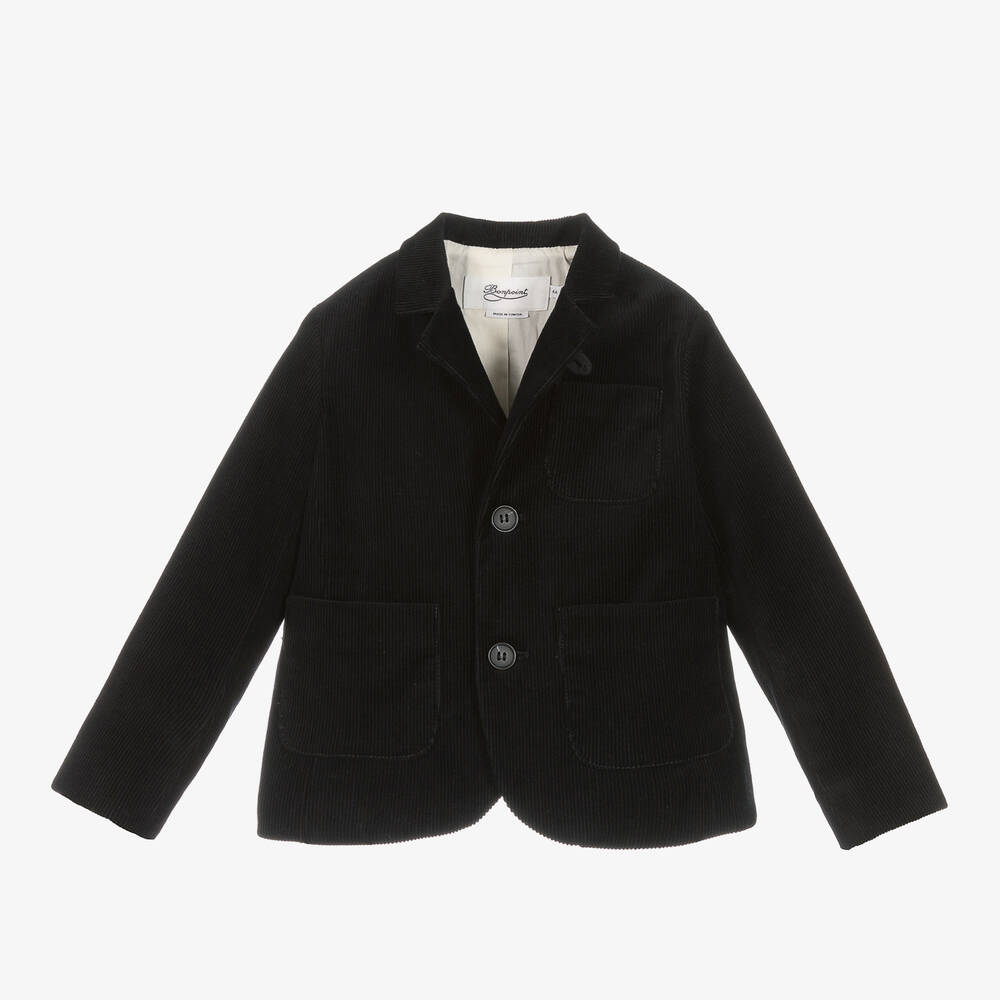 Bonpoint - Blazer noir en velours côtelé | Childrensalon