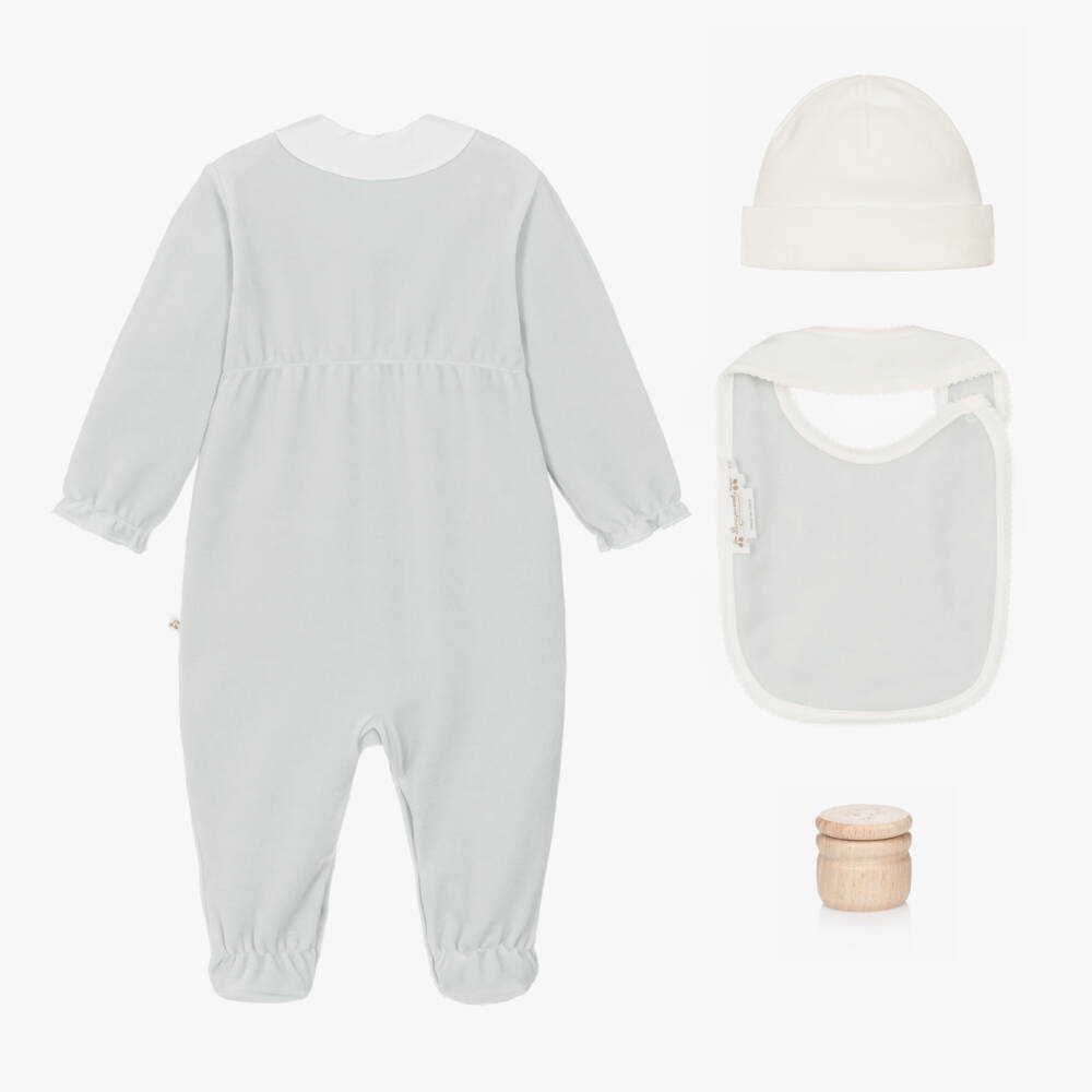 Bonpoint-Boys Blue Babygrow Gift Set | Childrensalon Outlet