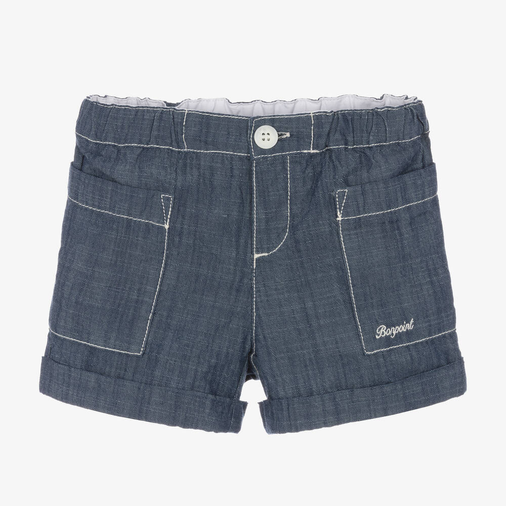 Bonpoint - Short en chambray de coton garçon | Childrensalon