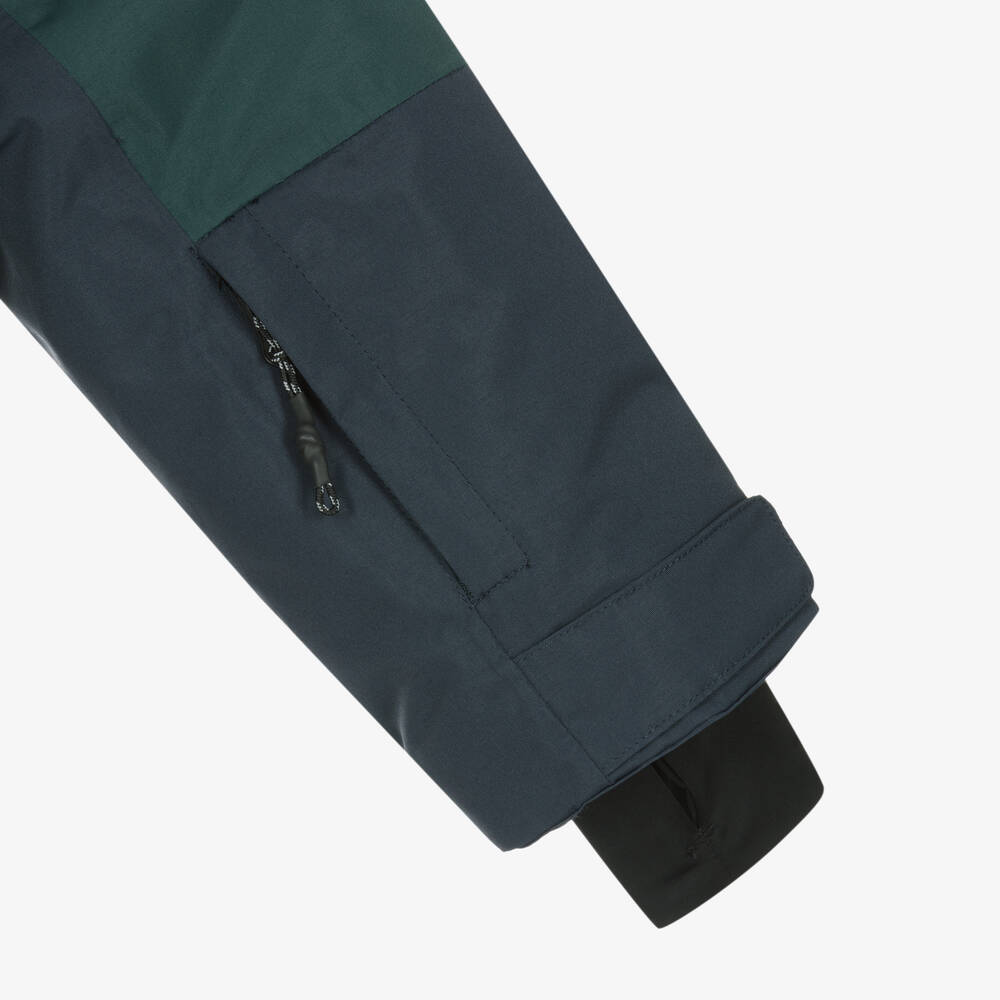 Bonpoint-Boys Blue & Green Down Padded Ski Jacket | Childrensalon Outlet