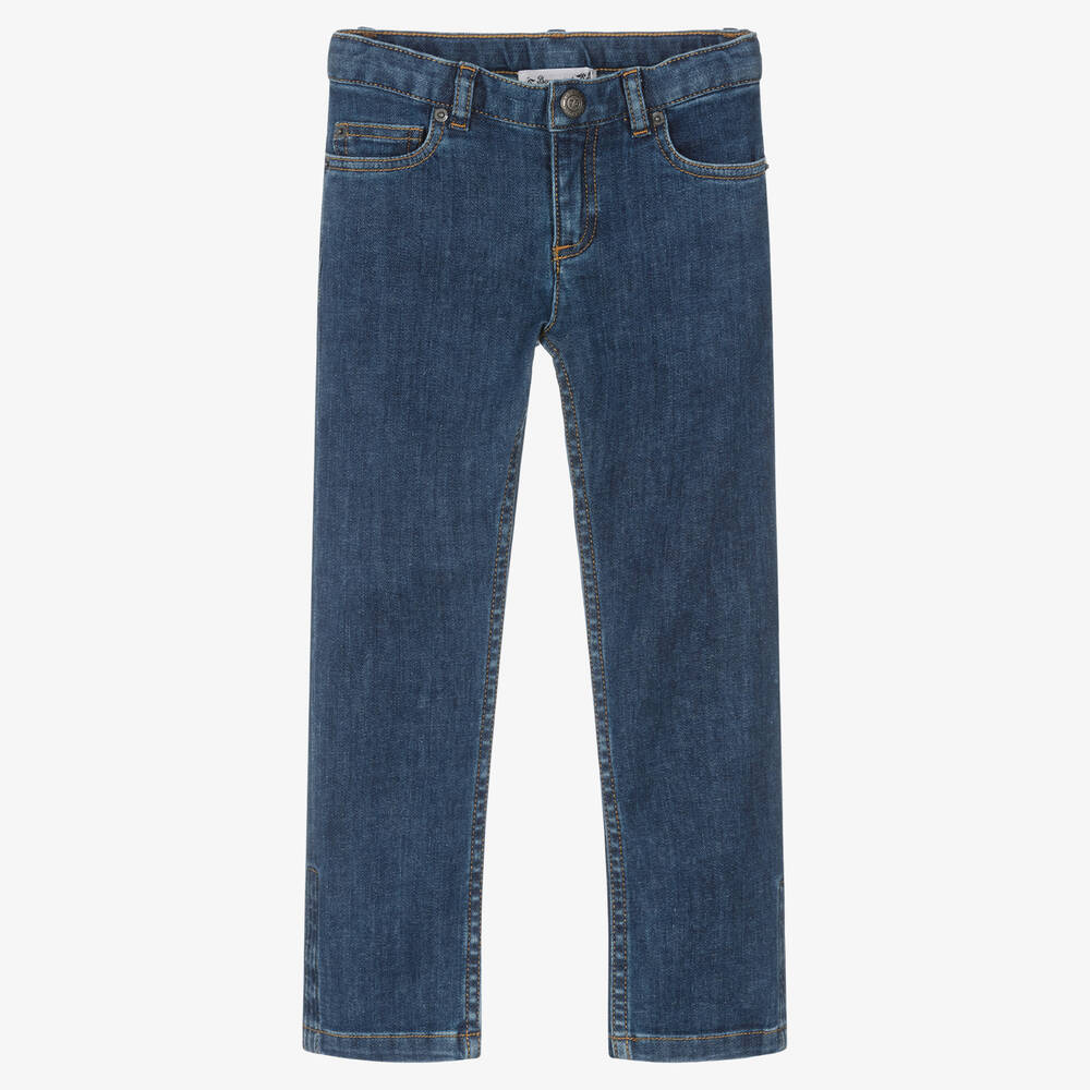Bonpoint - Boys Blue Stretch Denim Jeans | Childrensalon