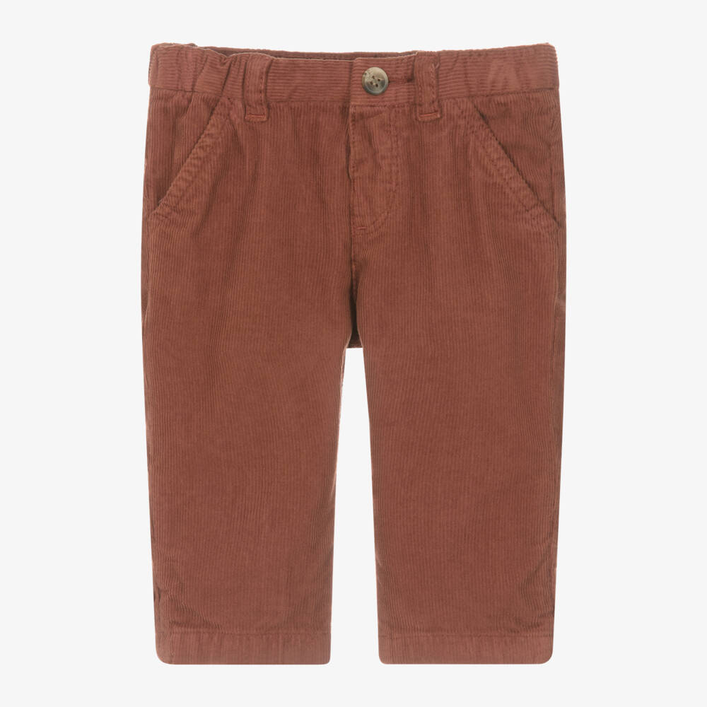 Bonpoint-Boys Brick Needlecord Trousers | Childrensalon Outlet