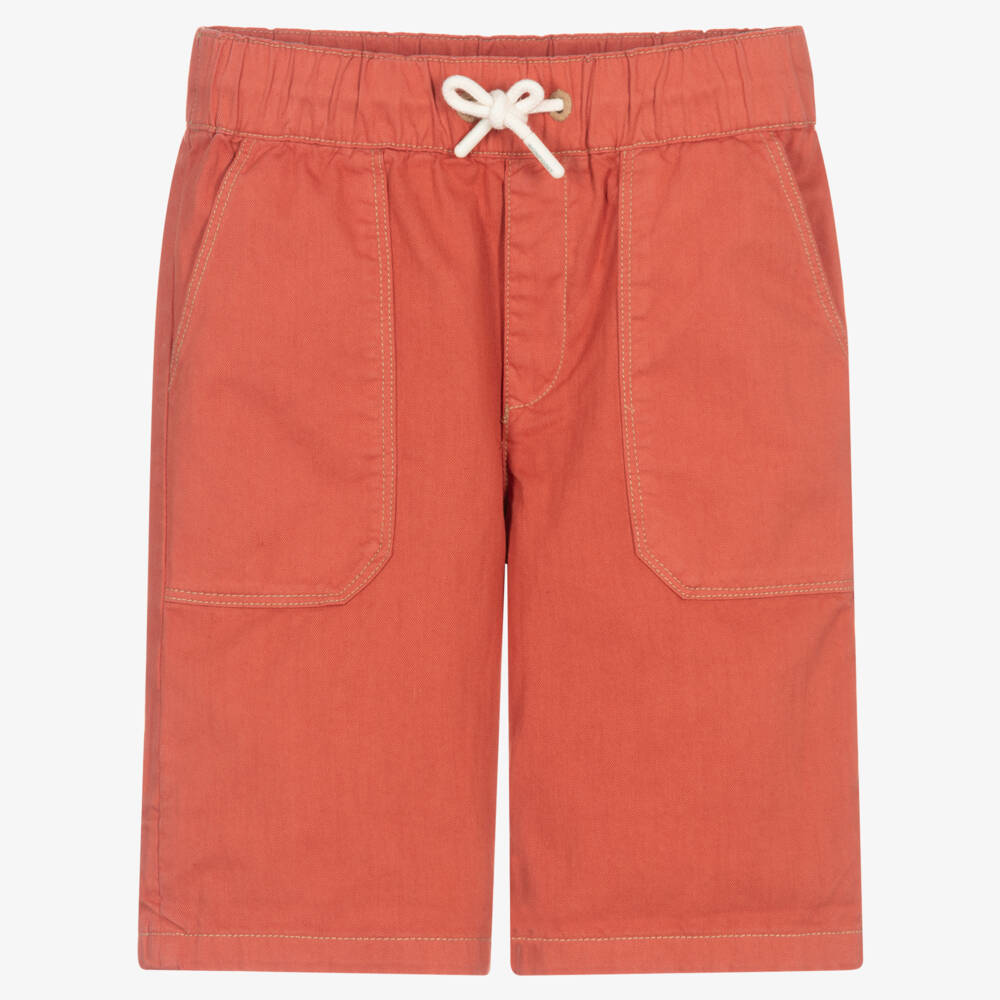 Bonpoint-Boys Burnt Orange Cotton Bermuda Shorts | Childrensalon Outlet