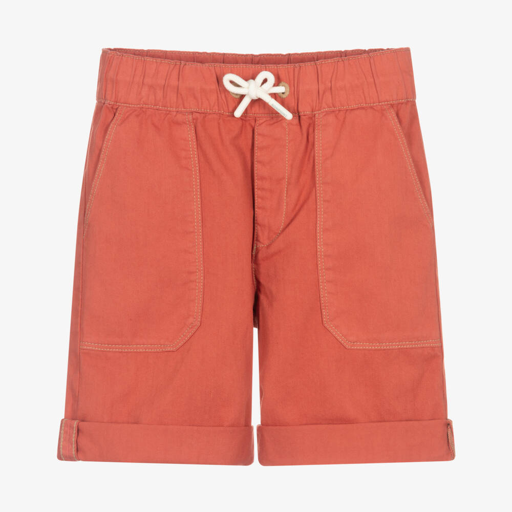 Bonpoint-Boys Burnt Orange Cotton Bermuda Shorts | Childrensalon Outlet
