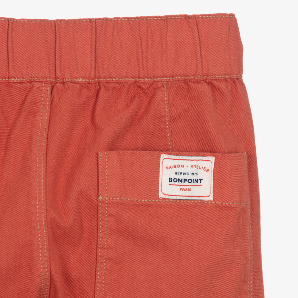Bonpoint-Boys Burnt Orange Cotton Bermuda Shorts | Childrensalon Outlet